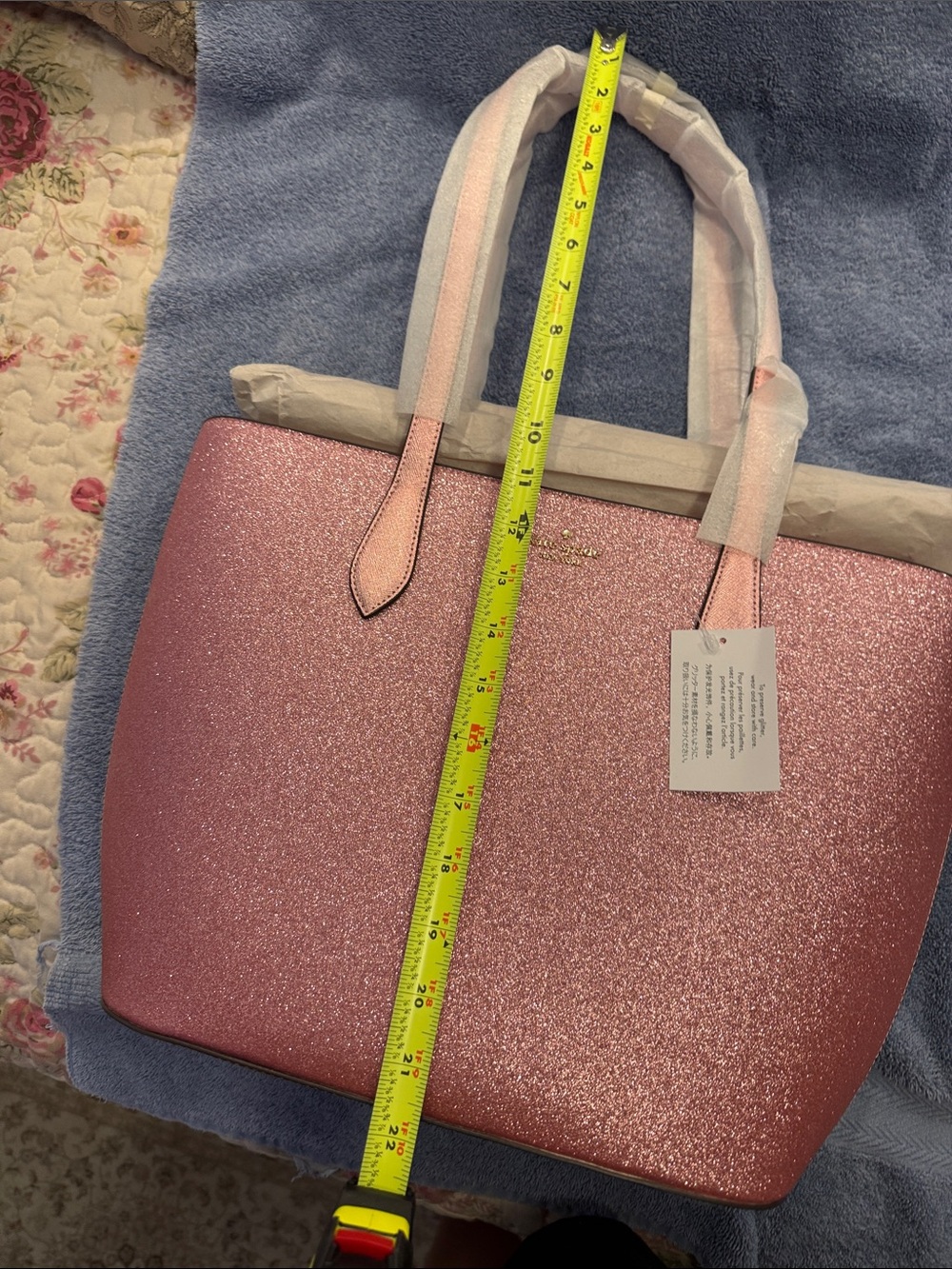 kate spade Rose Pink Glitter Tote - Picture 10 of 11